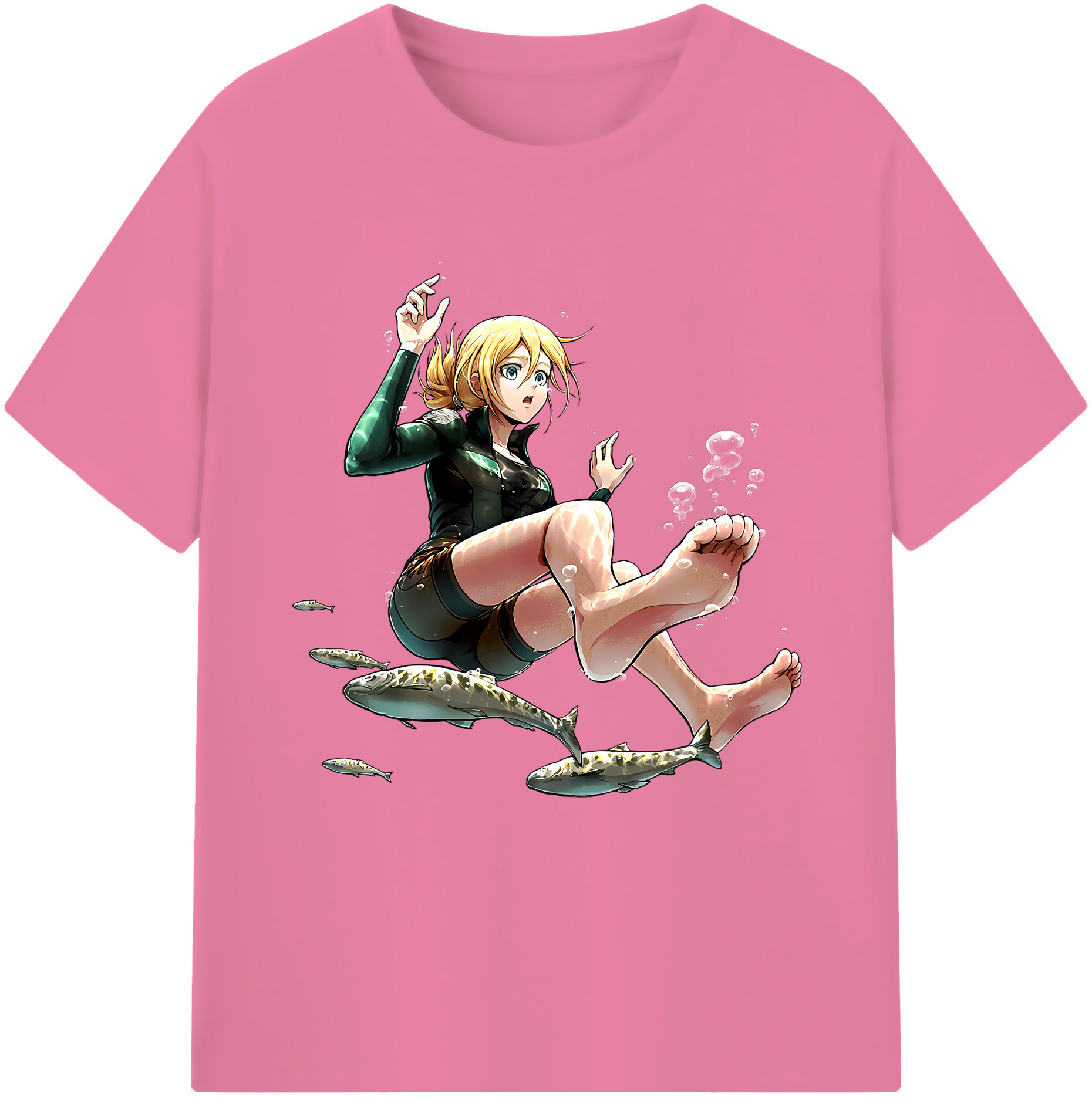 （画像用） 進撃の巨人 クリスタ·レンズ Attack on Titan Christa Lenz 綿100％半袖Tシャツ（フロントプリント）